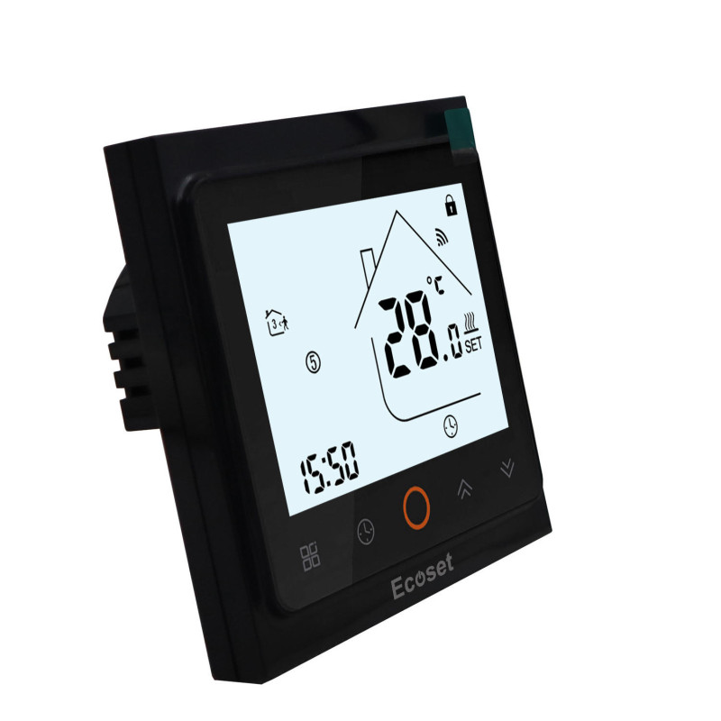 Программируемый  терморегулятор Ecoset AC603H (цвет черный) с датчиком